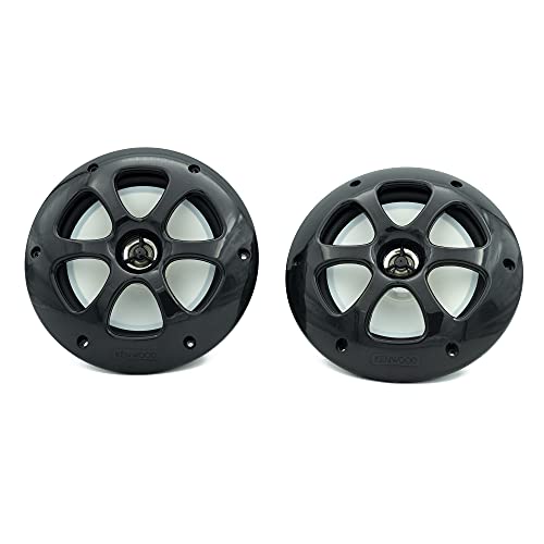 Kenwood KFC-1613MRB - 6.5 Inch 2 Way Coaxial Waterproof Marine/Motorsports/Car Speakers, Pair, 4 Ohm, 100 Peak Watts (Black) Kenwood KFC-1613MRB - 6.5 Inch 2 Way Coaxial Waterproof Marine/Motorsports/Car Speakers, Pair, 4 Ohm, 100 Peak Watts (Black)
